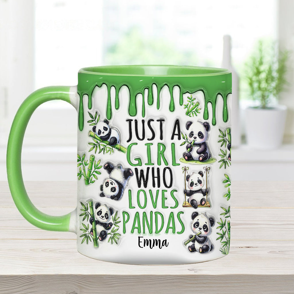 Just A Girl Who Loves Pandas - Personalized Panda Lover Accent Mug