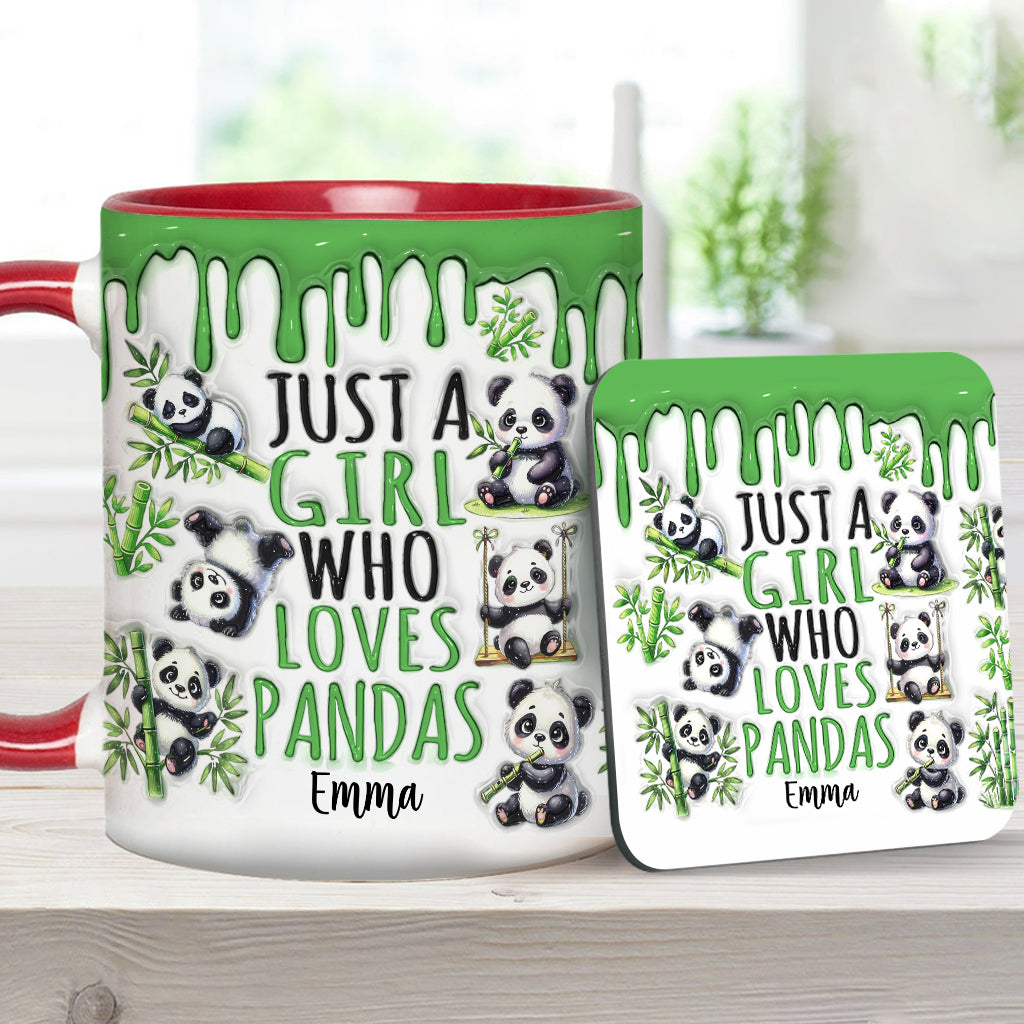 Just A Girl Who Loves Pandas - Personalized Panda Lover Accent Mug