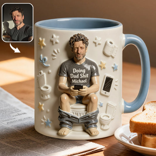 Meilleur Moment de la Journée - Mug Accent Personnalisé & Sous-Verre