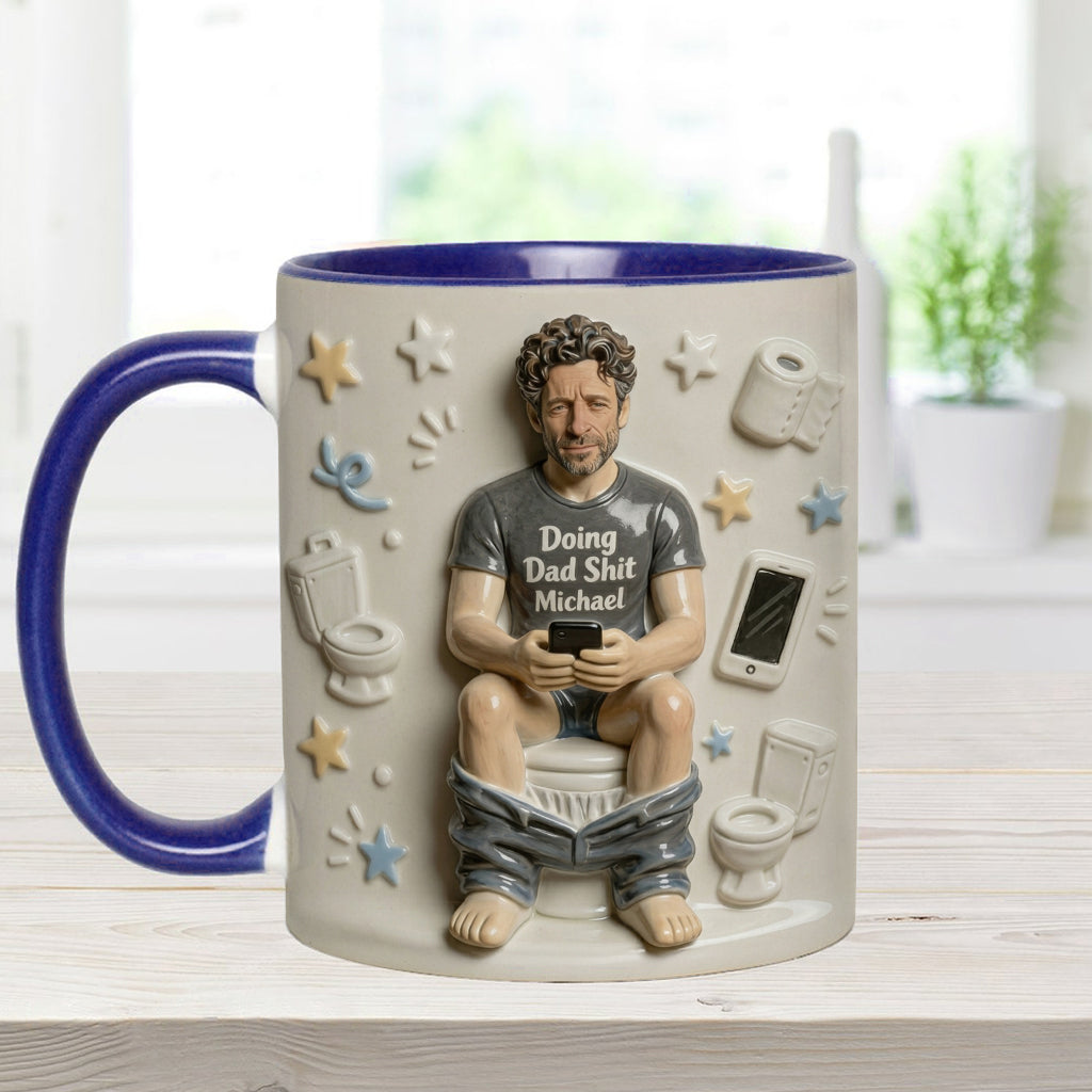 Beste Tageszeit - Personalisierte Vater-Tasse & Untersetzer