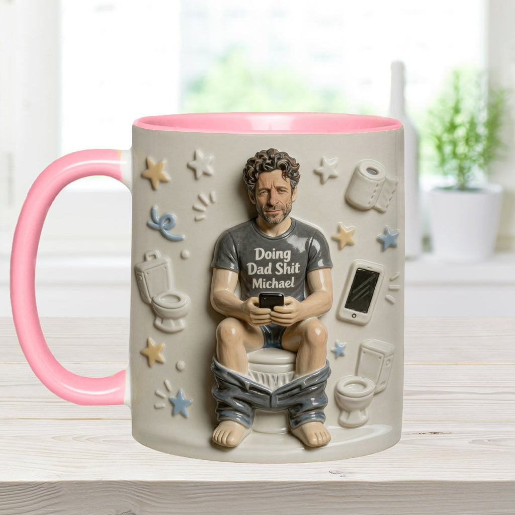 Beste Tageszeit - Personalisierte Vater-Tasse & Untersetzer