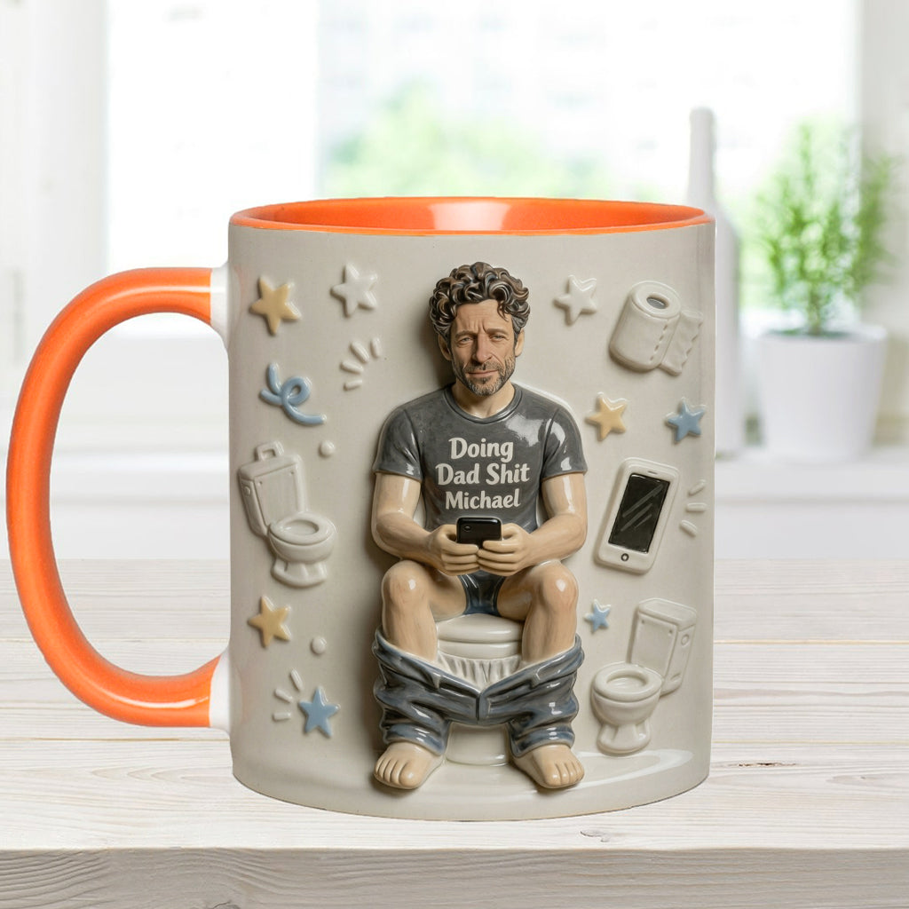 Beste Tageszeit - Personalisierte Vater-Tasse & Untersetzer