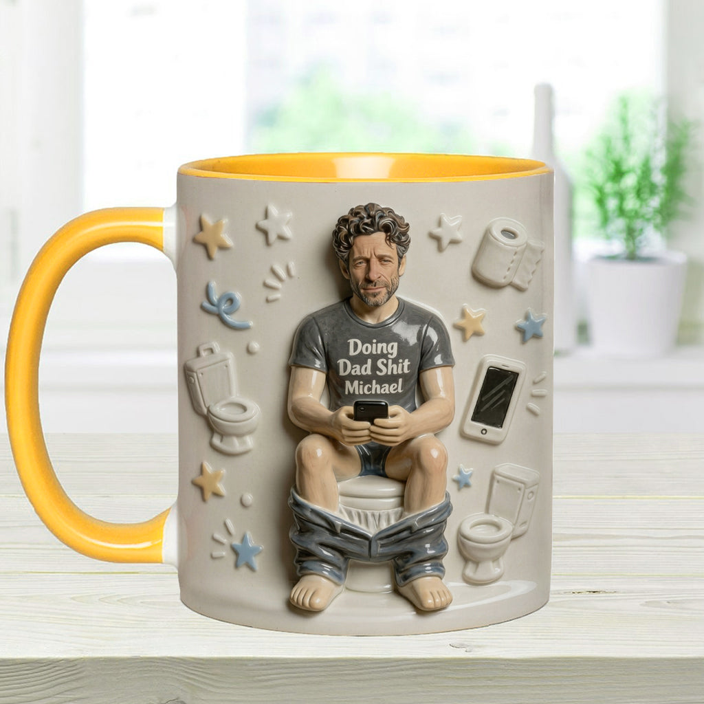 Beste Tageszeit - Personalisierte Vater-Tasse & Untersetzer