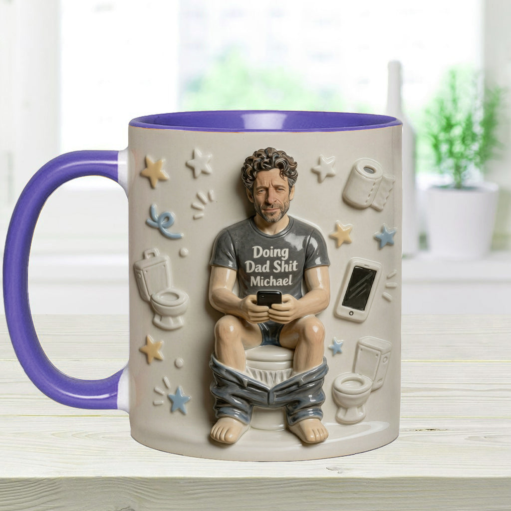 Beste Tageszeit - Personalisierte Vater-Tasse & Untersetzer