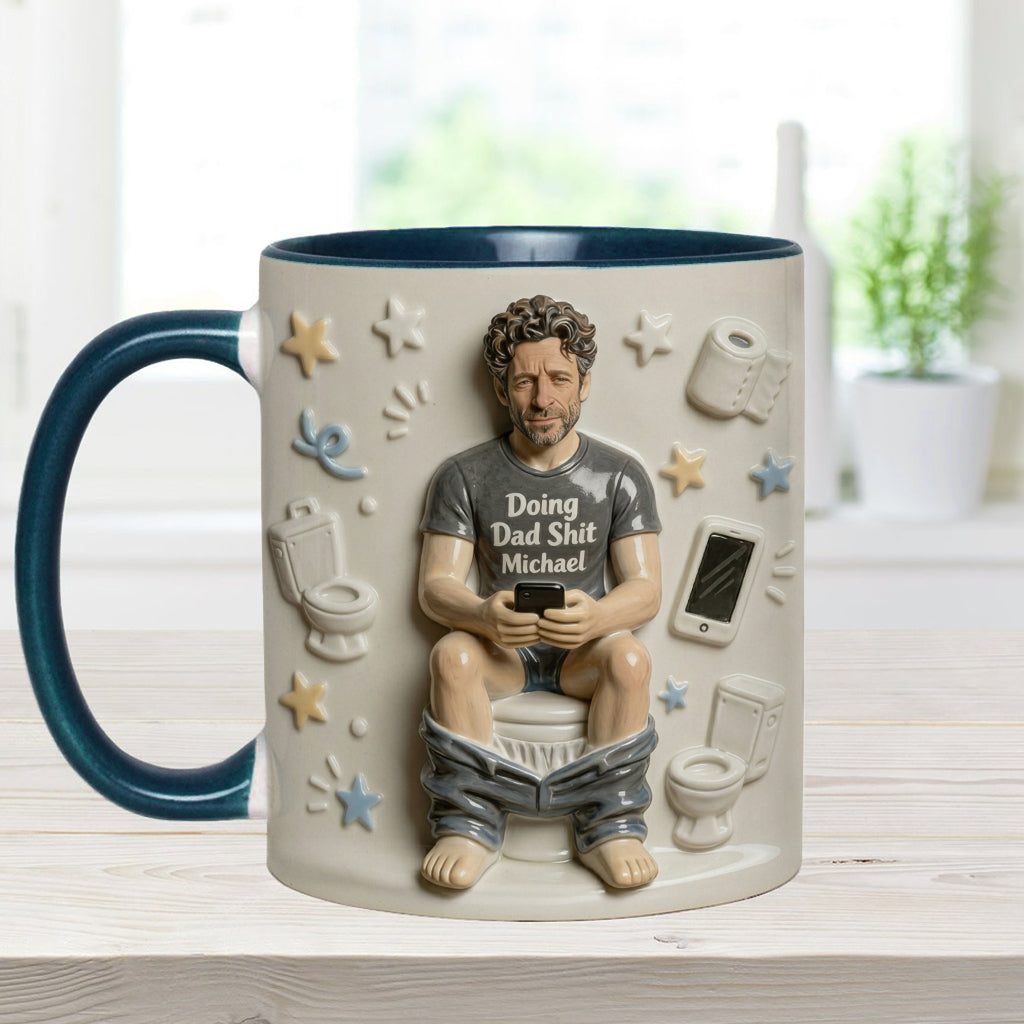 Beste Tageszeit - Personalisierte Vater-Tasse & Untersetzer