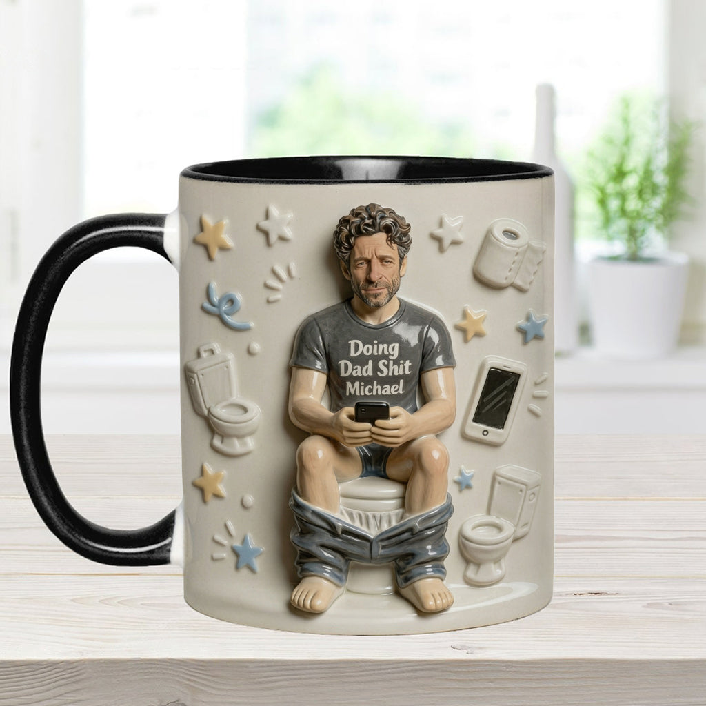 Beste Tageszeit - Personalisierte Vater-Tasse & Untersetzer