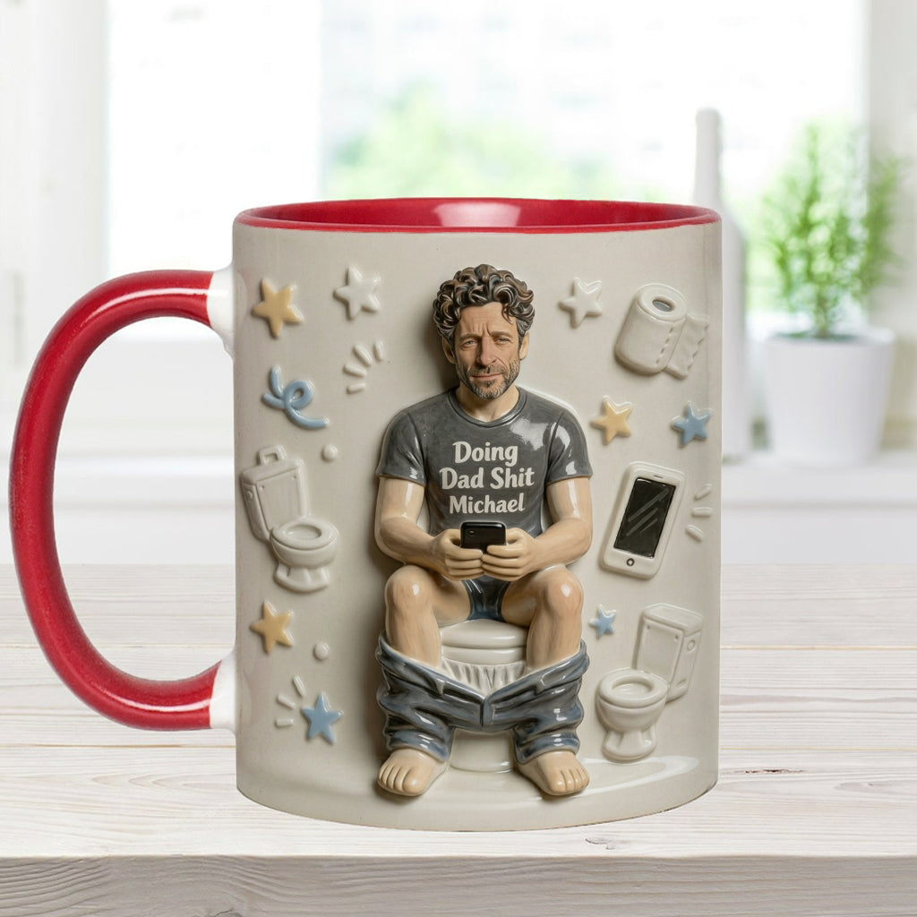 Beste Tageszeit - Personalisierte Vater-Tasse & Untersetzer