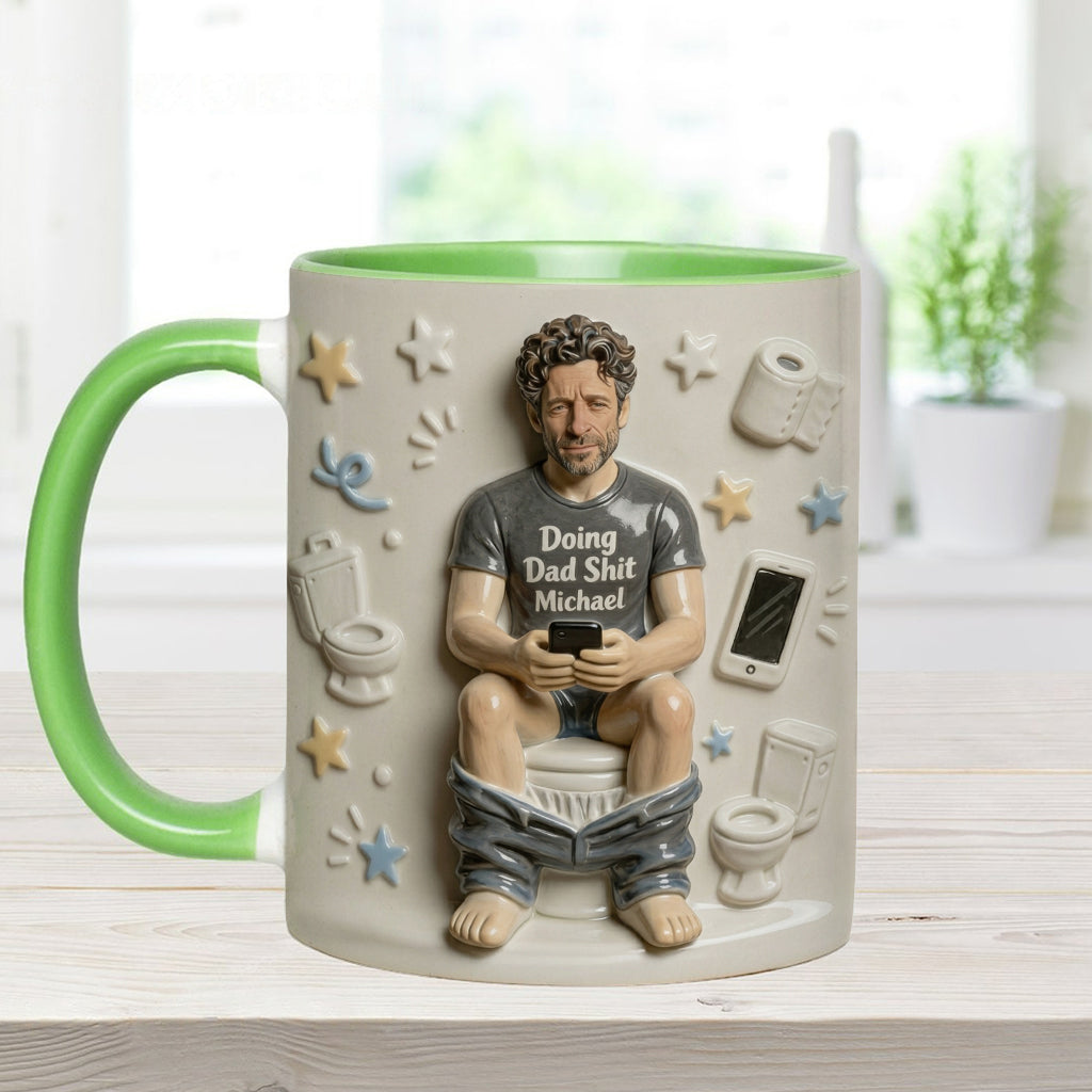 Beste Tageszeit - Personalisierte Vater-Tasse & Untersetzer