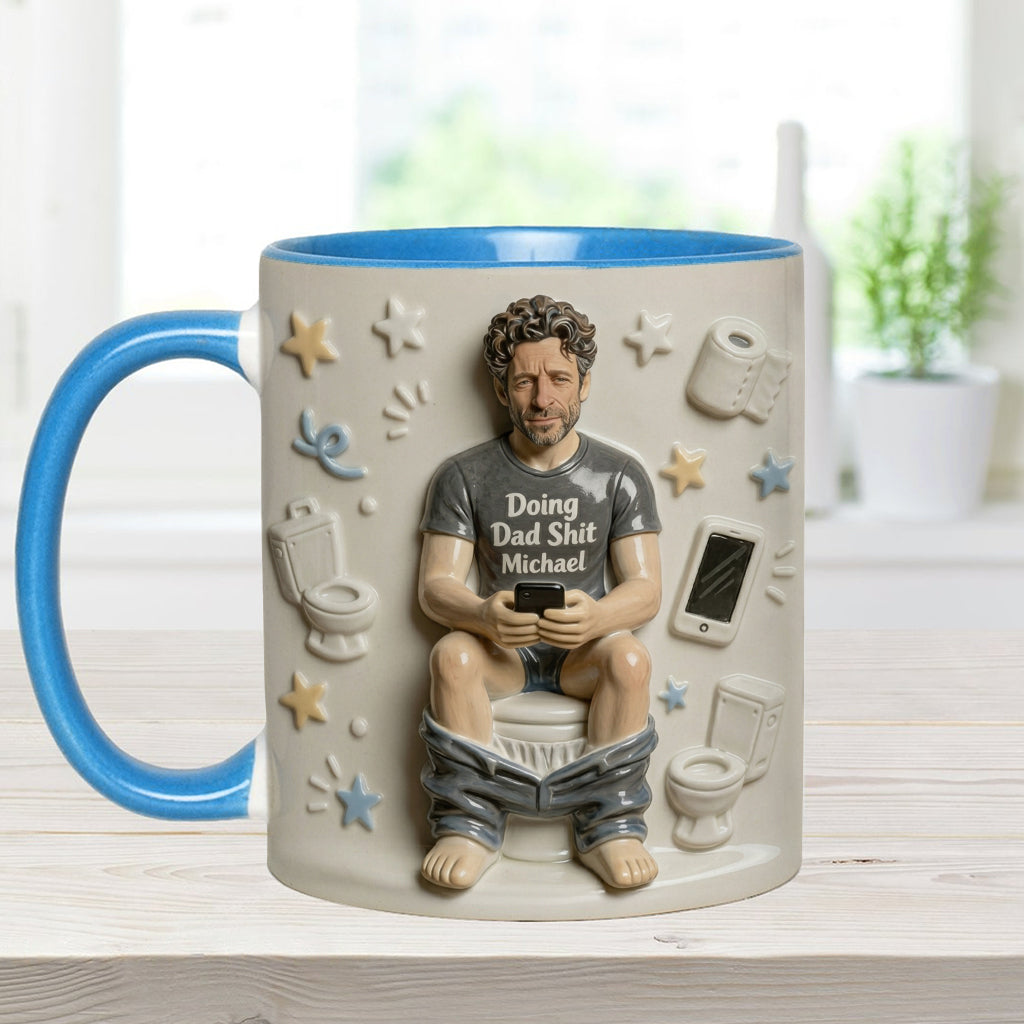 Beste Tageszeit - Personalisierte Vater-Tasse & Untersetzer