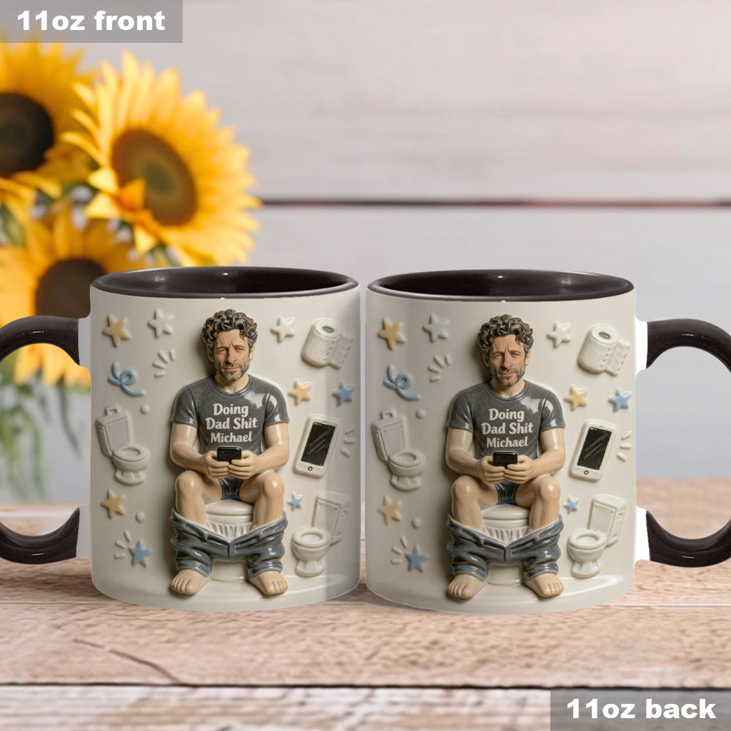 Beste Tageszeit - Personalisierte Vater-Tasse & Untersetzer