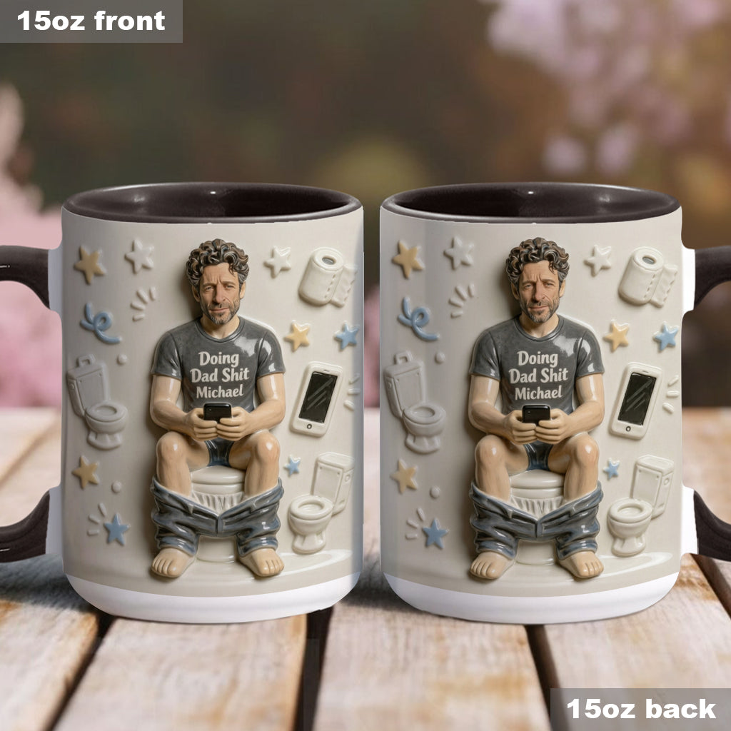 Beste Tageszeit - Personalisierte Vater-Tasse & Untersetzer