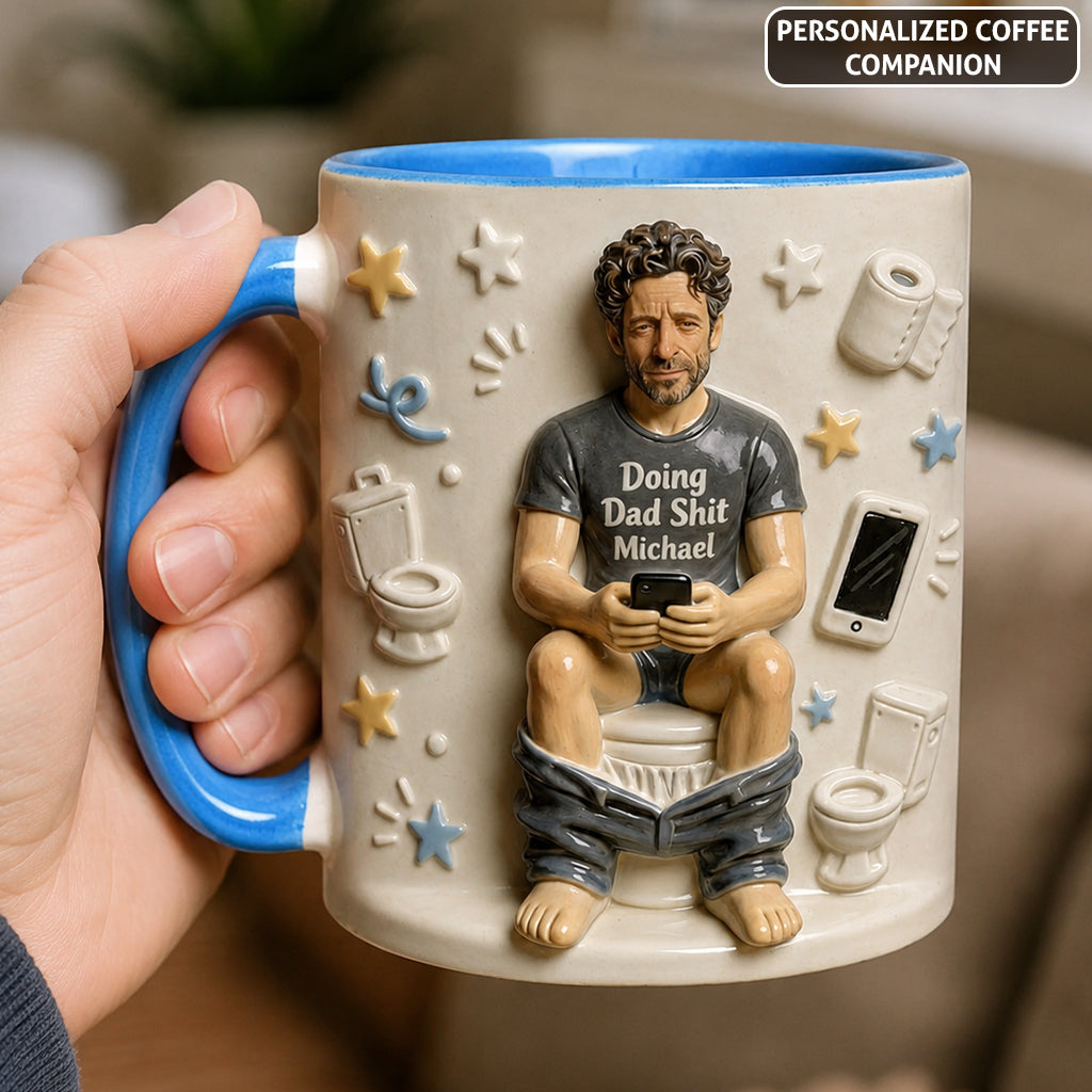 Beste Tageszeit - Personalisierte Vater-Tasse & Untersetzer