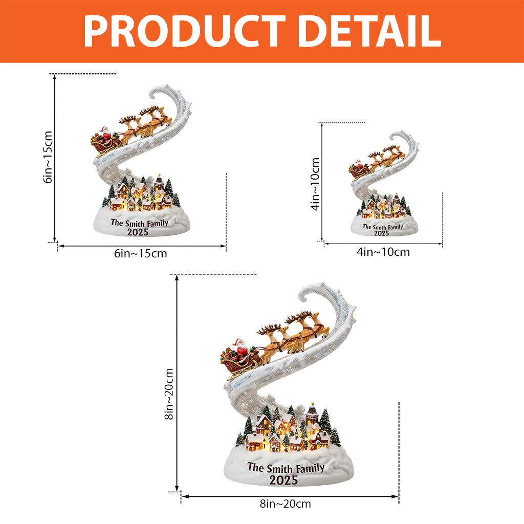 Chirstmas Is Coming To Town - Personalized Family Custom Shaped Acrylic Plaque