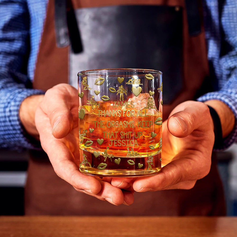 I Love You - Personalized Couple Whiskey Glass
