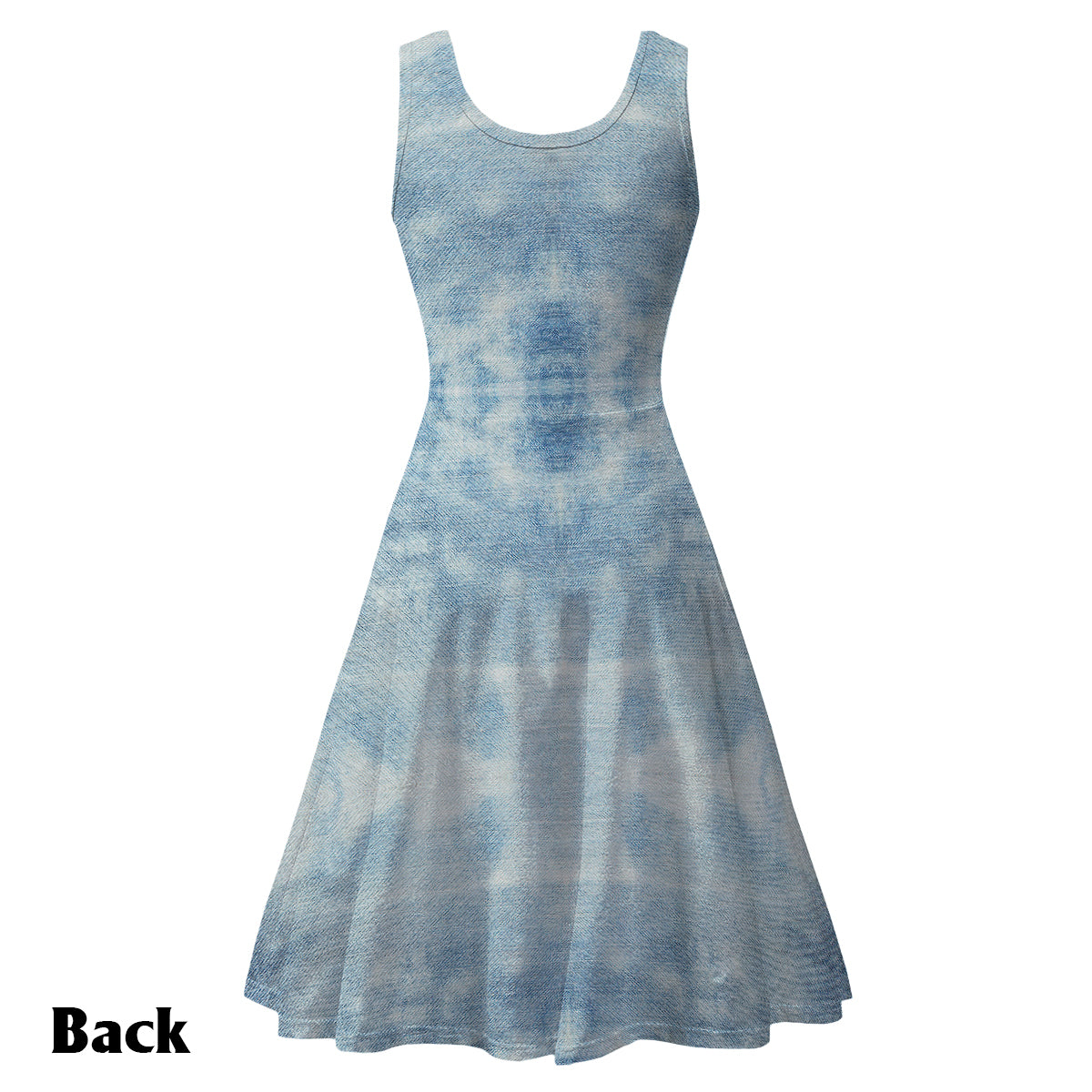 Dog Mom Denim Paw - Personalized Dog Sleeveless Dress