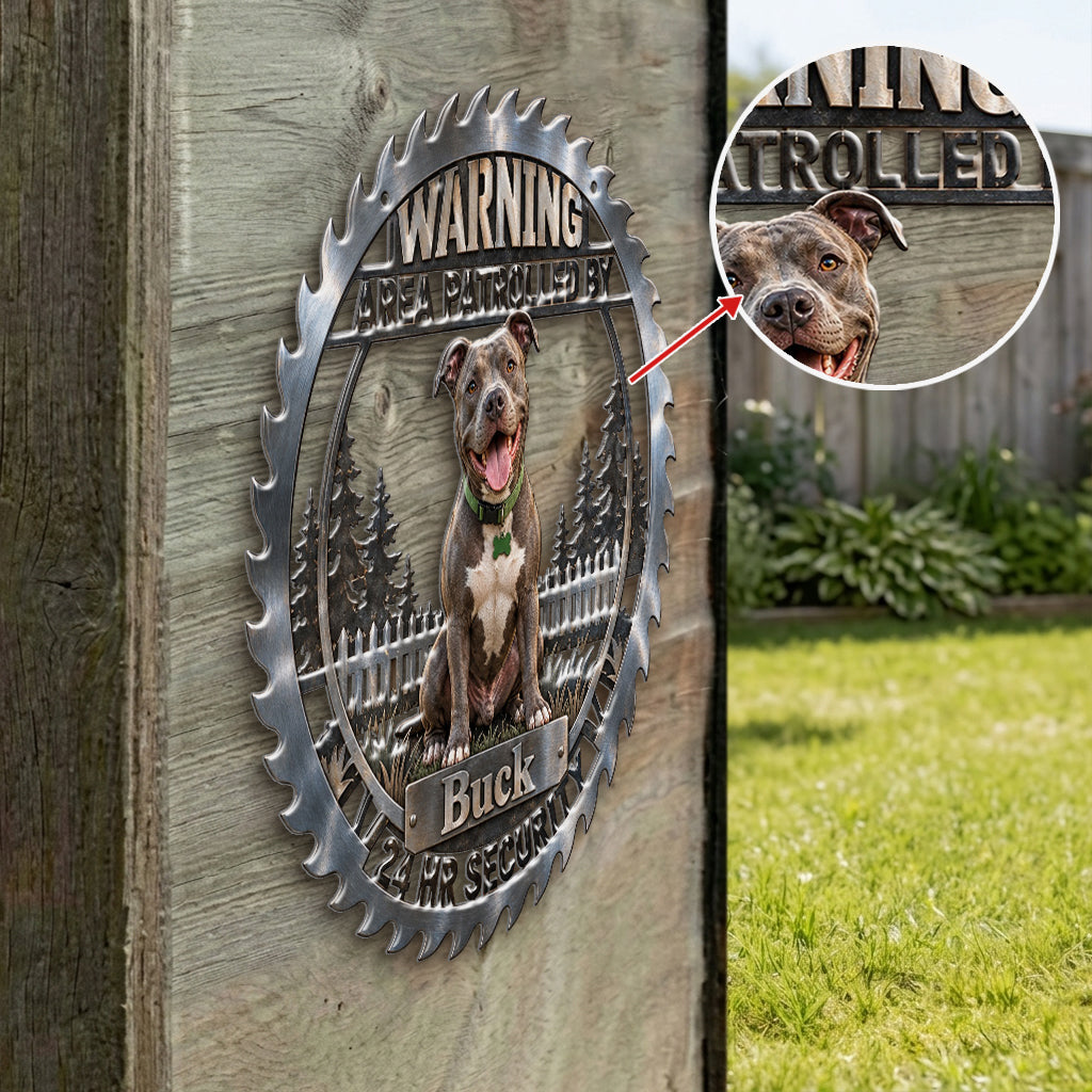 Sicherheit durch Hunde - Personalisierte 3D-gedruckte Metalltafel
