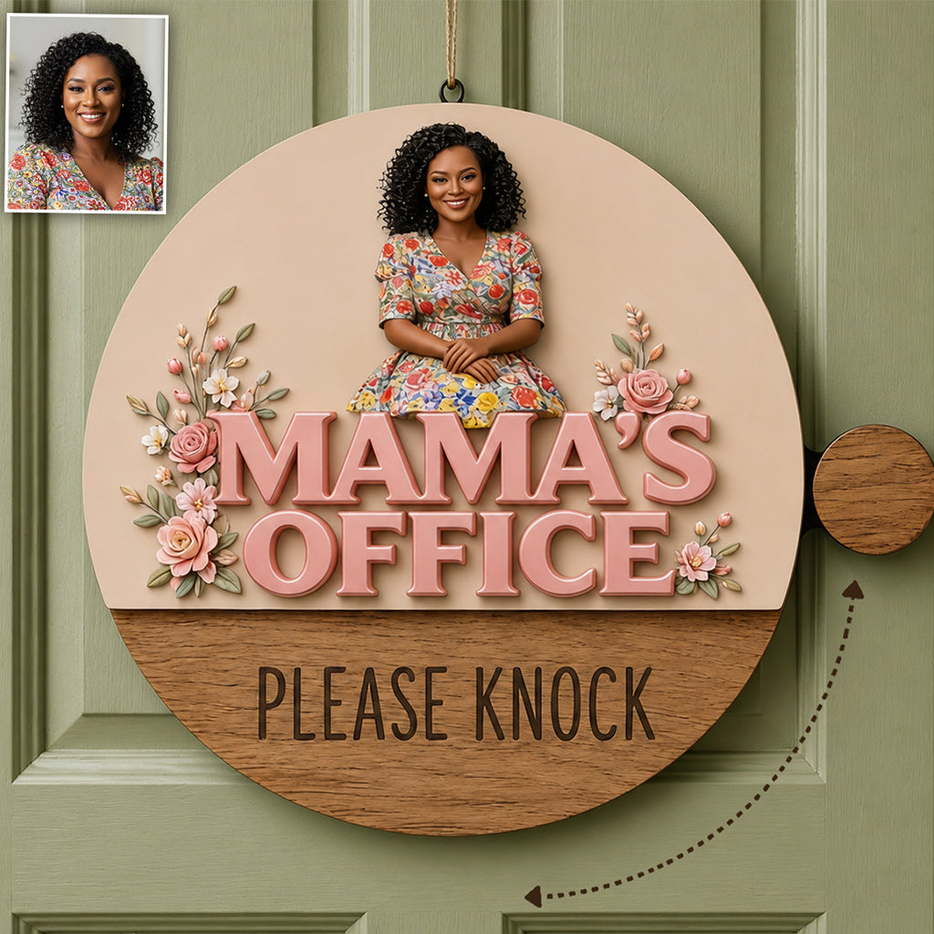 Office Status - Personalized Mother Spinner Sign Custom Shape