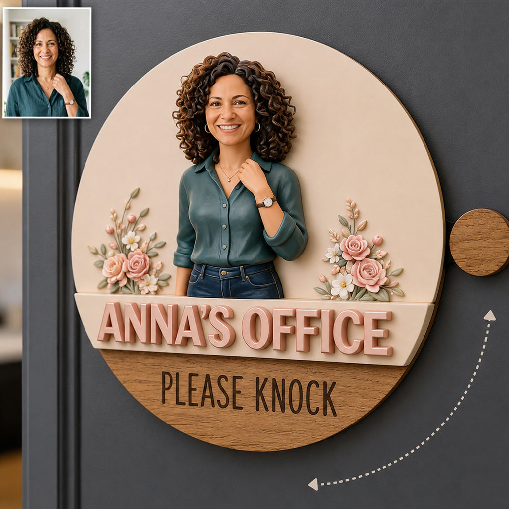 Office Status - Personalized Mother Spinner Sign Custom Shape