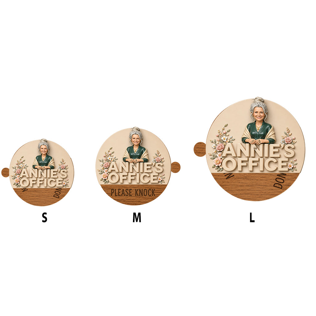 Office Status - Personalized Mother Spinner Sign Custom Shape