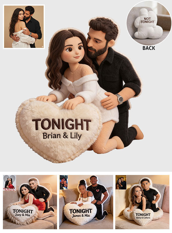 Ce soir - Coussin en fausse fourrure personnalisé pour couples épicés