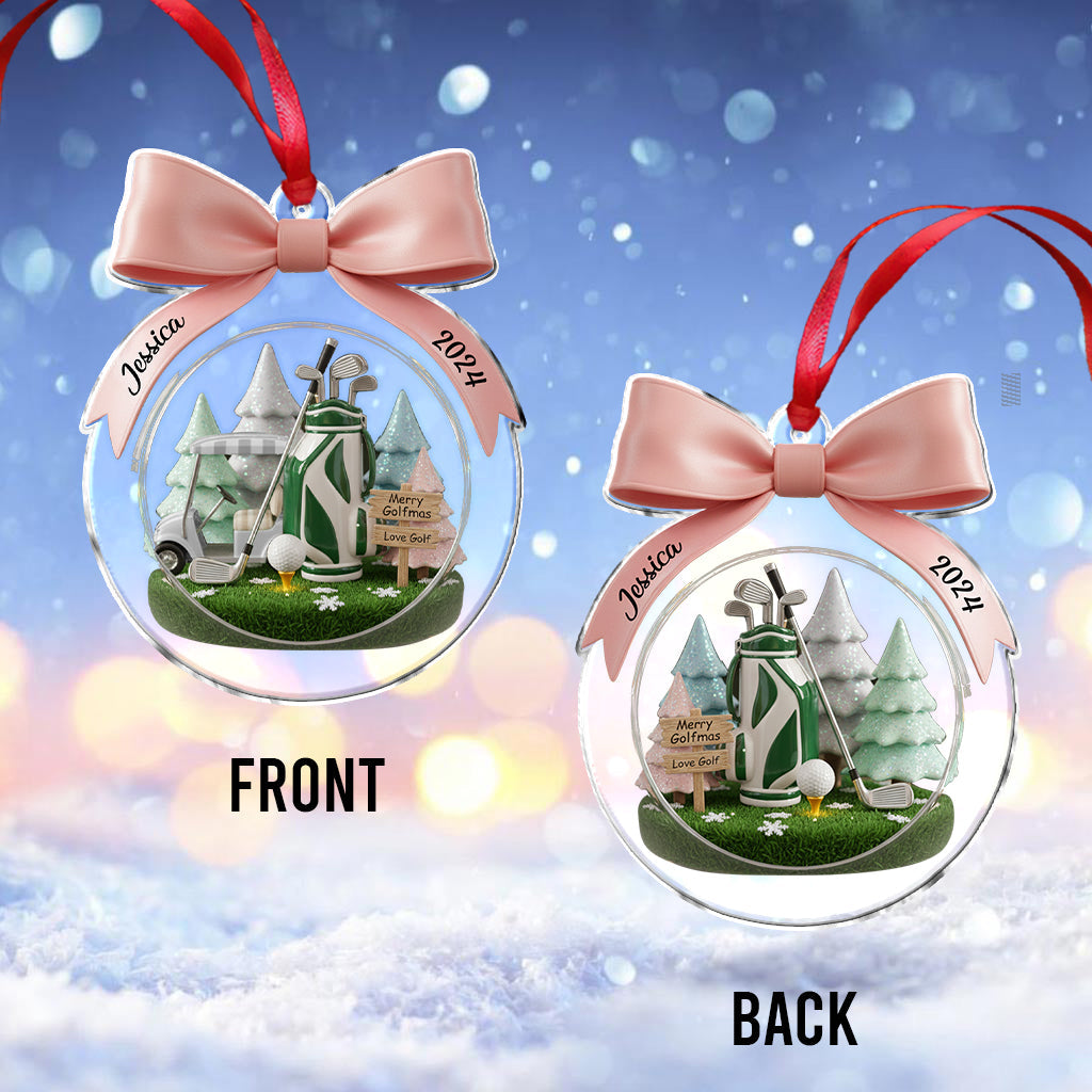 Noël sur le thème du golf - Ornement de Noël personnalisé sur le thème du golf