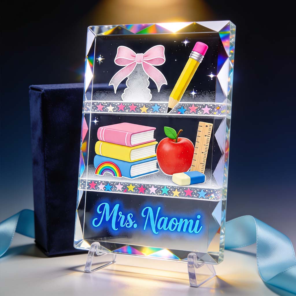 Kawaii School Teacher Gift Personalized - Personalized Teacher Custom Shaped Acrylic Plaque