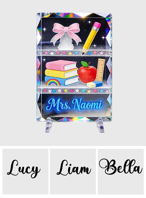 Kawaii School Teacher Gift Personalized - Personalized Teacher Custom Shaped Acrylic Plaque