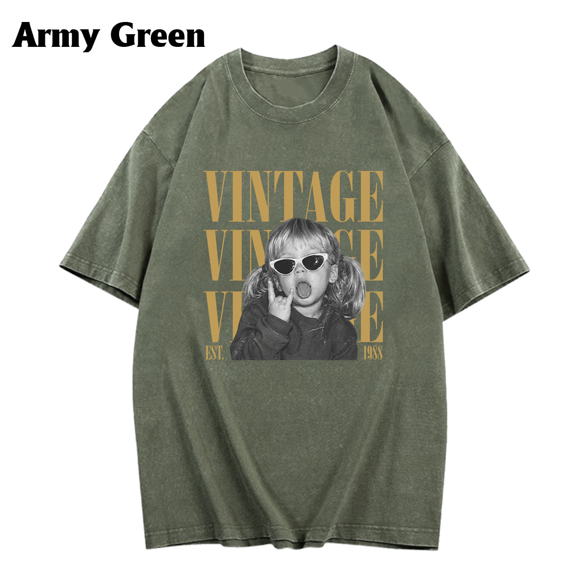 Birthday Gift - Personalized Birthday Washed T-Shirt