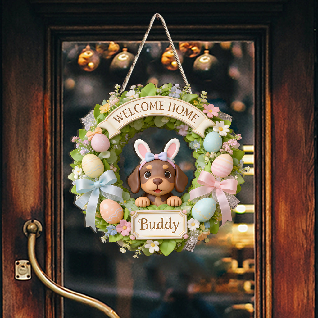 Any Photo Easter's Day Gift - Personalized Dog Custom Shaped Wood Sign