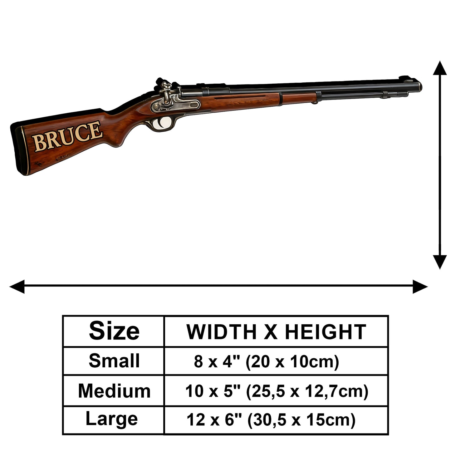 Hirschkopf - Personalisiertes Jagd-Wandschild aus Holz