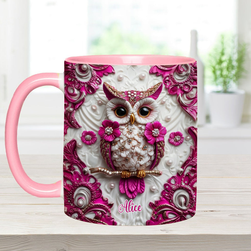 Magic Owl - Personalized Owl Accent Mug & Coaster