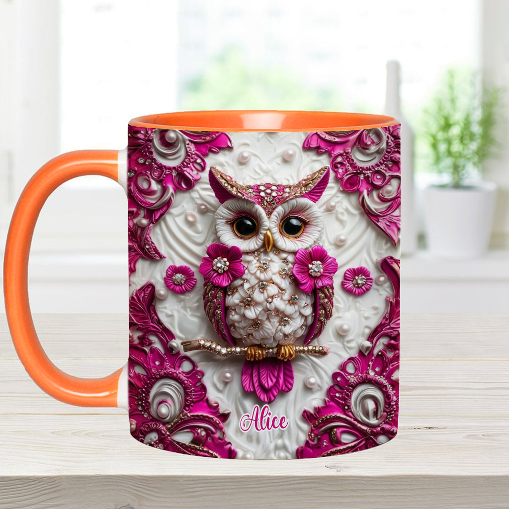 Magic Owl - Personalized Owl Accent Mug & Coaster