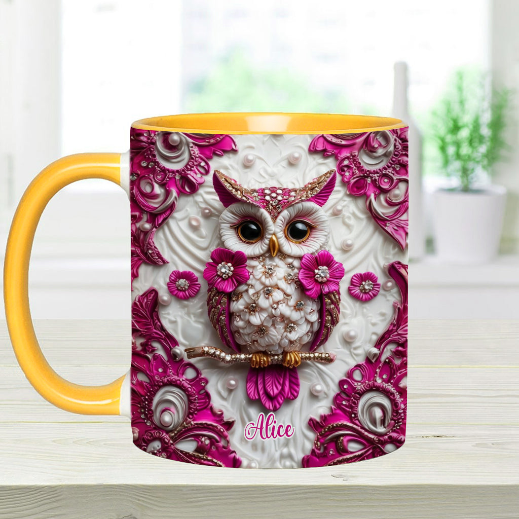 Magic Owl - Personalized Owl Accent Mug & Coaster