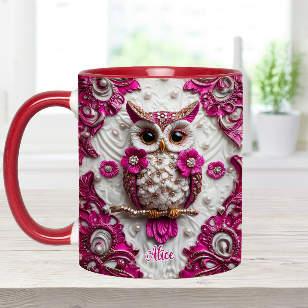 Magic Owl - Personalized Owl Accent Mug & Coaster