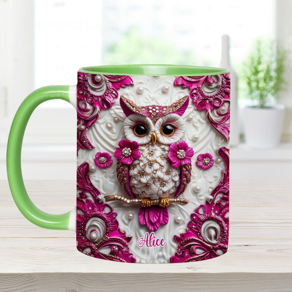 Magic Owl - Personalized Owl Accent Mug & Coaster