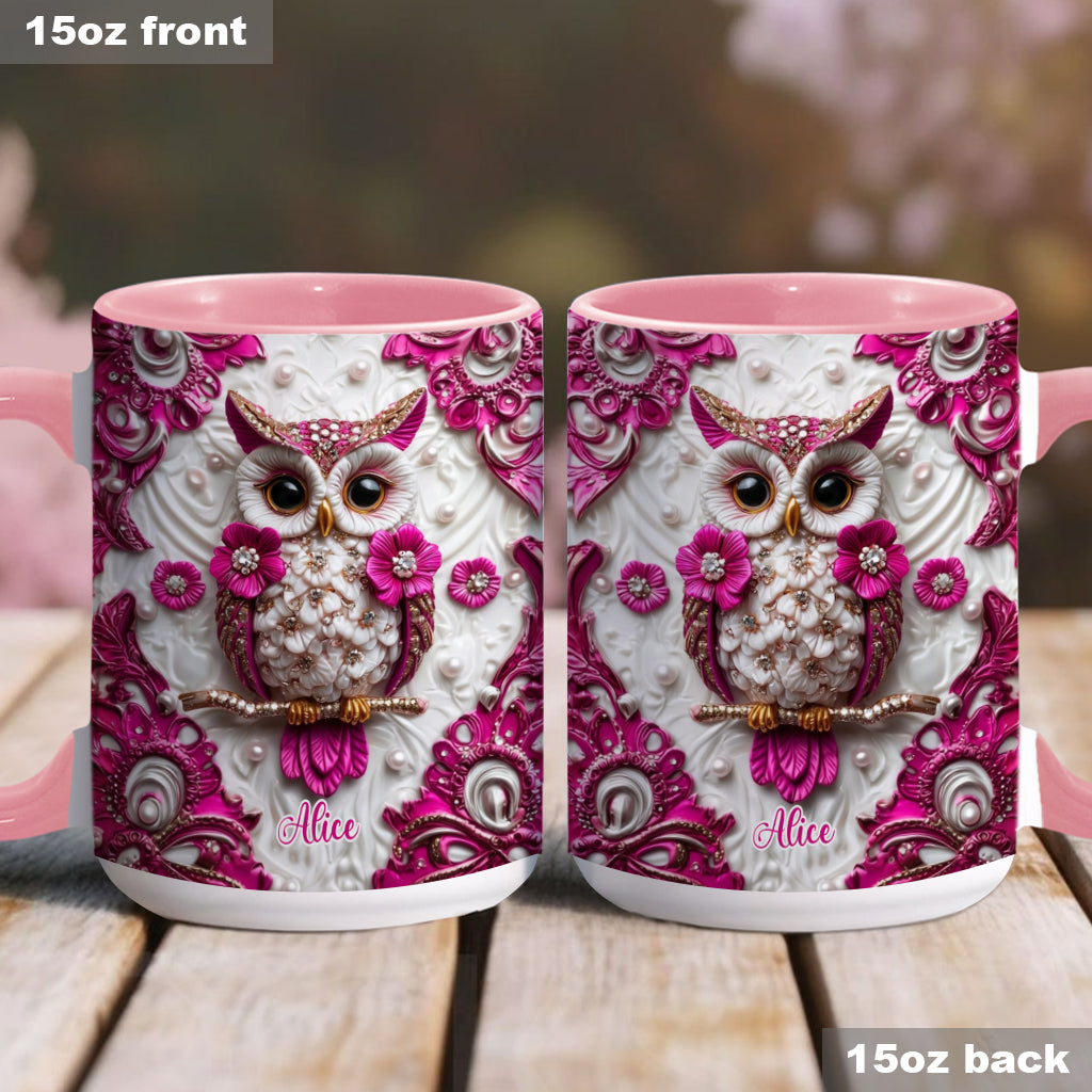 Magic Owl - Personalized Owl Accent Mug & Coaster