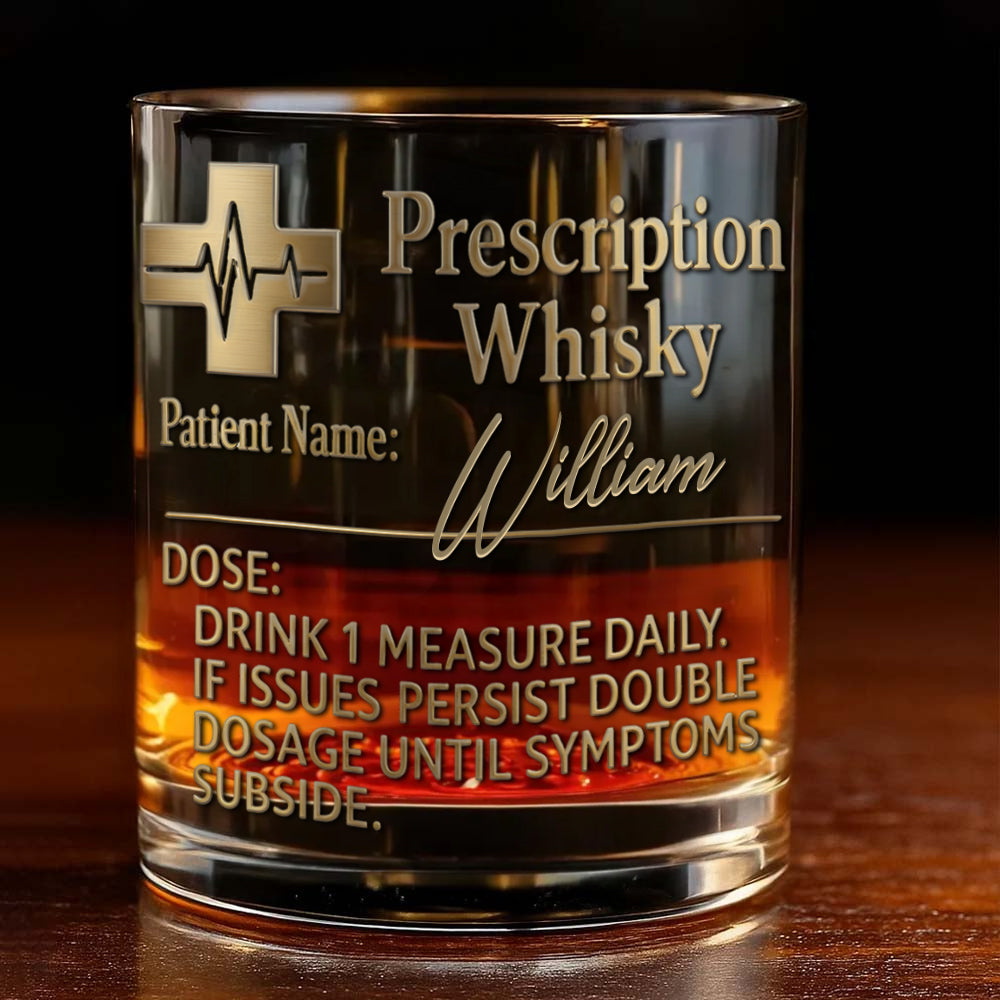 Drink 1 Measure Daily - Personalized Whisky Whiskey Glass