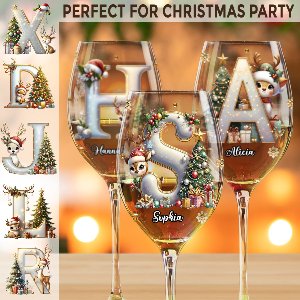 Sparkle Family - Personalized Family Wine Glass With Long Stem