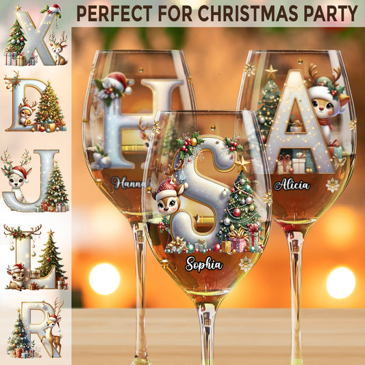 Sparkle Family - Personalized Family Wine Glass With Long Stem