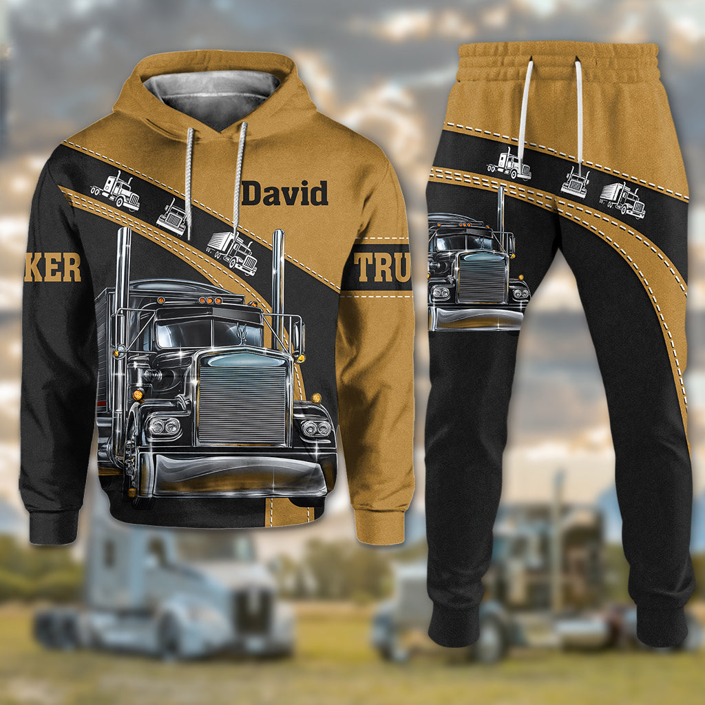 Truck Driver - Personalized Trucker Hoodie and Sweatpants