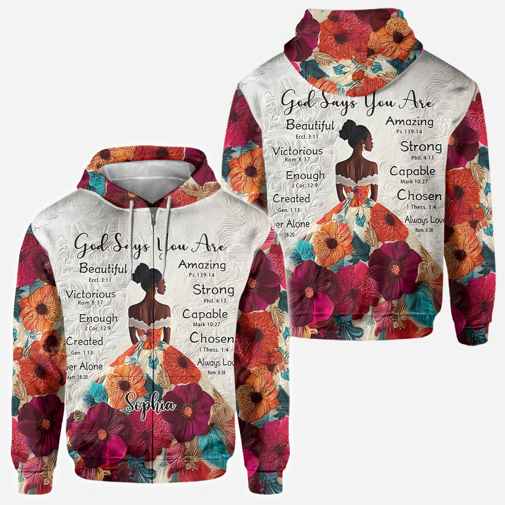 Gott sagt, du bist es – personalisiertes T-Shirt für Afroamerikaner