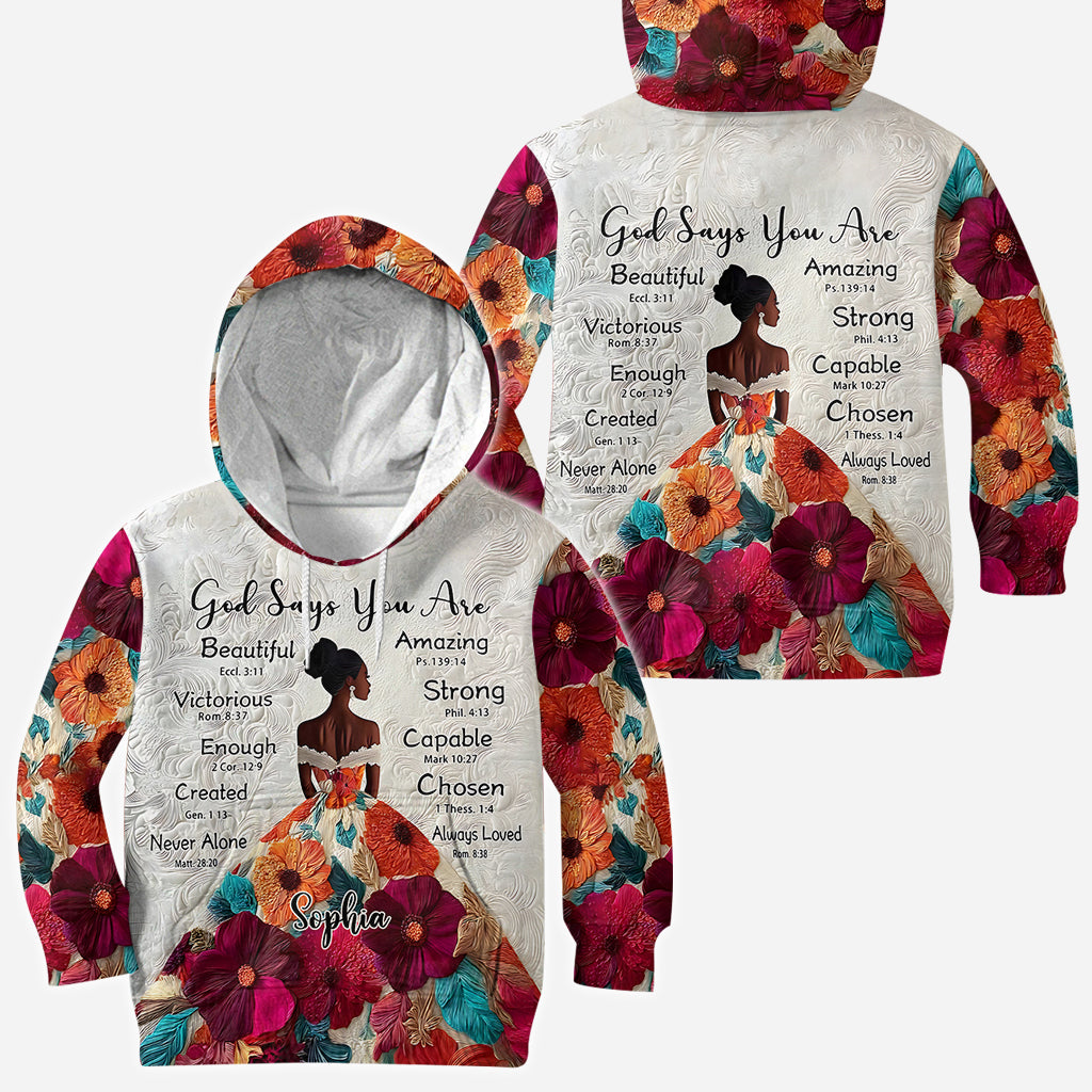 Gott sagt, du bist es – personalisiertes T-Shirt für Afroamerikaner