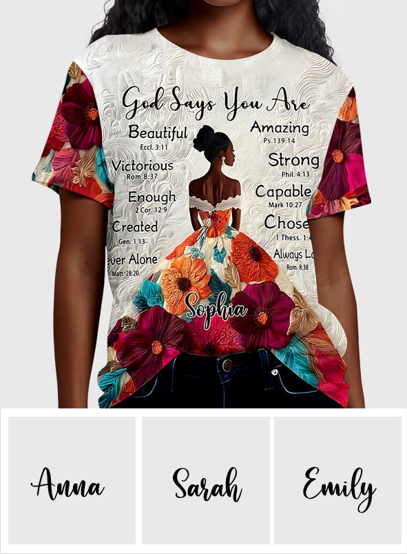 Gott sagt, du bist es – personalisiertes T-Shirt für Afroamerikaner