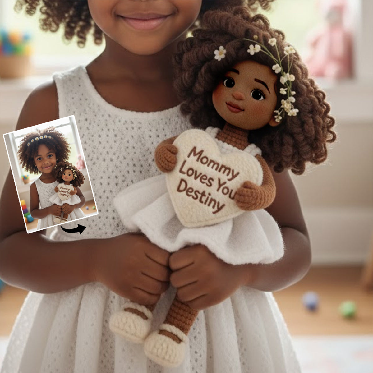 Cadeau idéal pour enfant avec une photo personnalisée - Oreiller en fausse fourrure premium personnalisé pour enfant