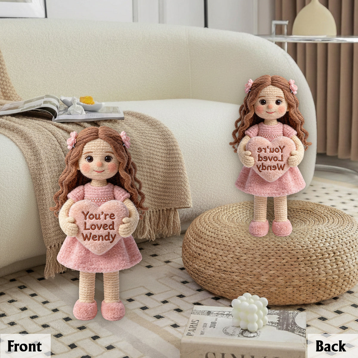 Cadeau idéal pour enfant avec une photo personnalisée - Oreiller en fausse fourrure premium personnalisé pour enfant