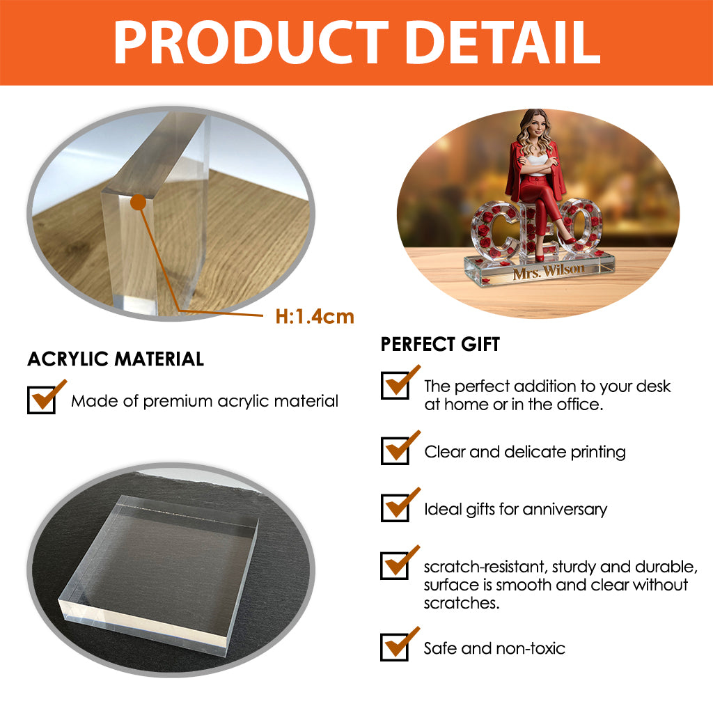 Custom Any Photo - Personalized Colleague Custom Shaped Acrylic Plaque