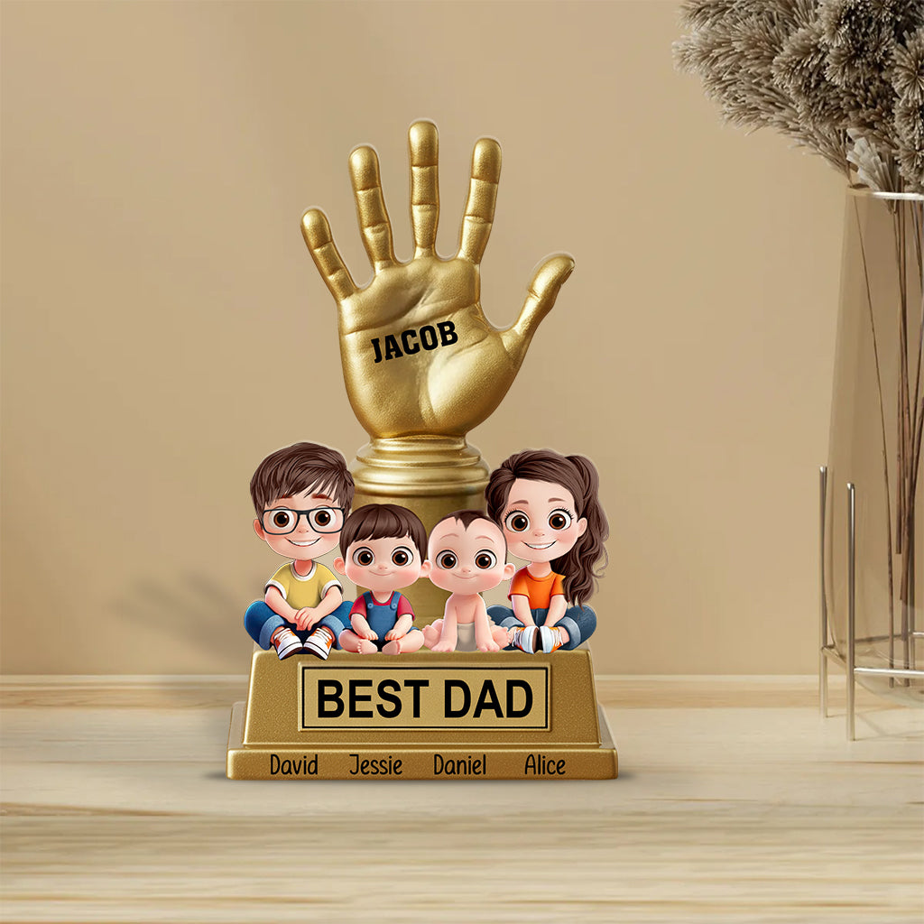 Best Dad, Grandpa, Uncle - Personalized Father Custom Shaped Acrylic Plaque