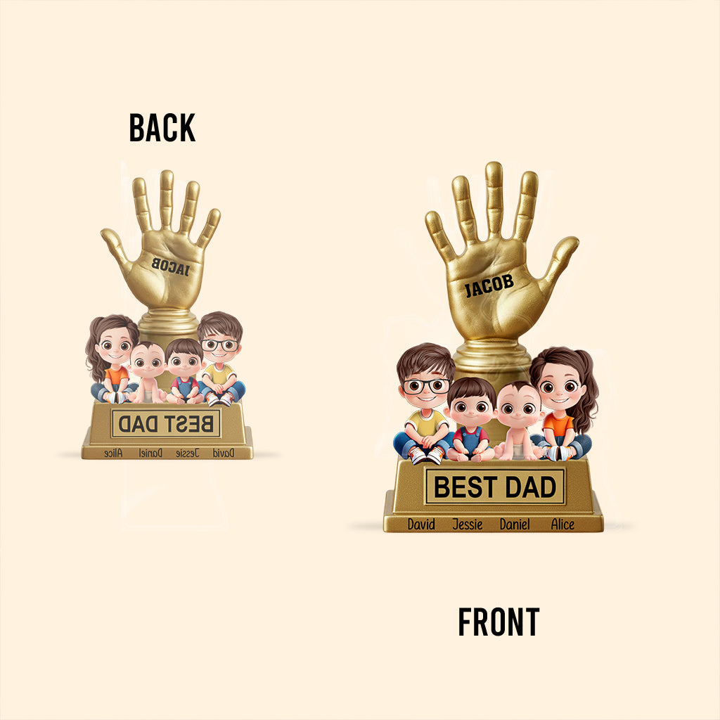 Best Dad, Grandpa, Uncle - Personalized Father Custom Shaped Acrylic Plaque