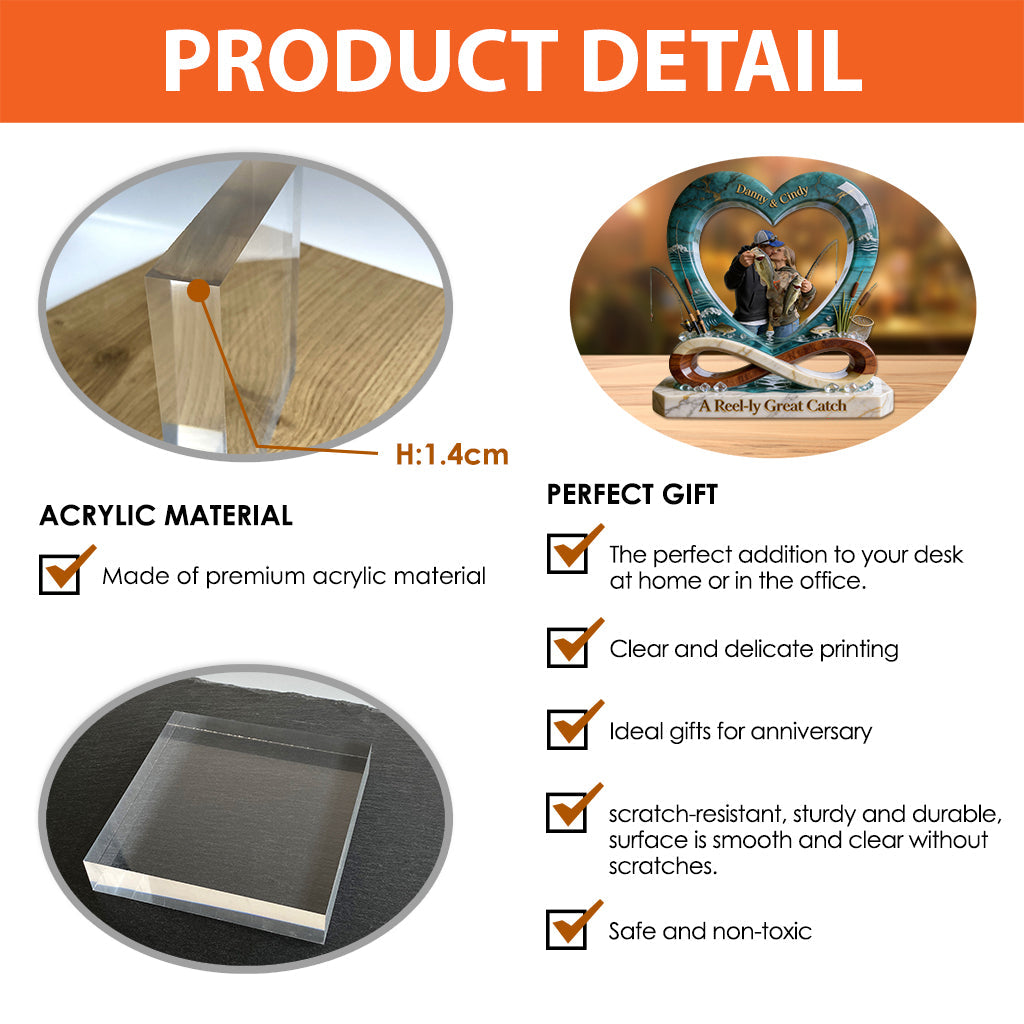Une prise vraiment exceptionnelle - Plaque acrylique personnalisée sur le thème de la pêche