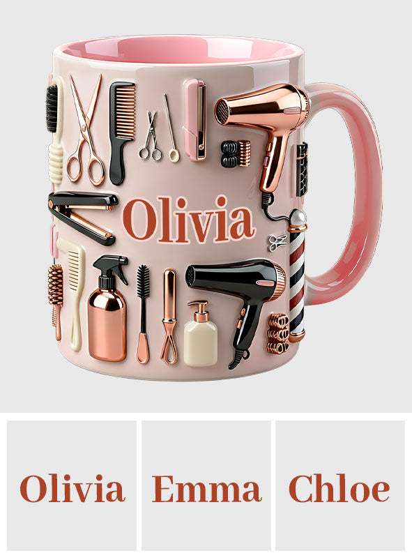 Proud Hair Stylist - Personalized Hairdresser Accent Mug & Coaster